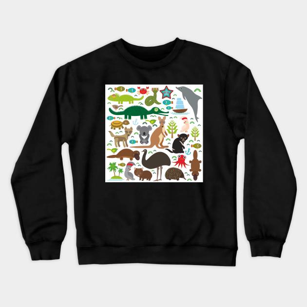 Australian Animals 3 Crewneck Sweatshirt by EkaterinaP